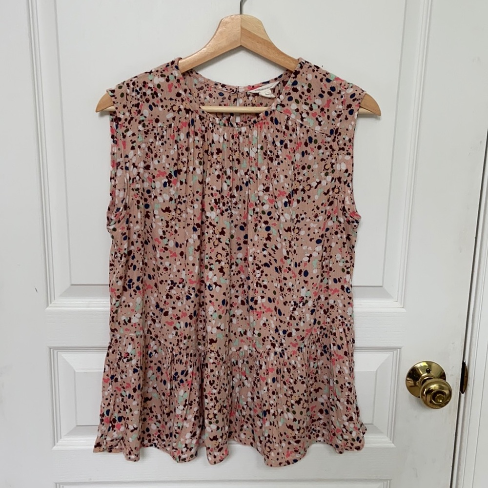 Caslon Flutter Hem Woven Tank